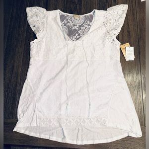 NWT Energe Women’s Large Lace Blouse White
